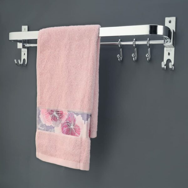 24 Inch Wall Mounted Stainless Steel Towel Hanger - Space-Saving & Durable