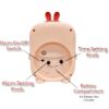 Cute Cartoon Kids Alarm Clock - Silent, Easy Setup, 9cm