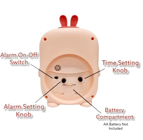 Cute Cartoon Kids Alarm Clock - Silent, Easy Setup, 9cm - Image 3