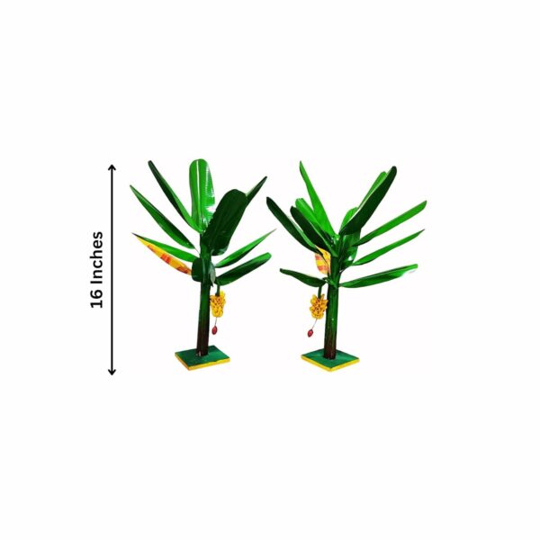 Artificial Banana Tree for Pooja - 16 Inch Metal Decoration - Image 2