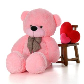 Ultra Soft 3 Feet Teddy Bear - Pink, Skin-Friendly & Washable