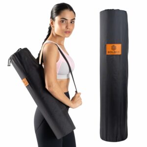 Durable Yoga Mat Bag with Adjustable Strap - Black