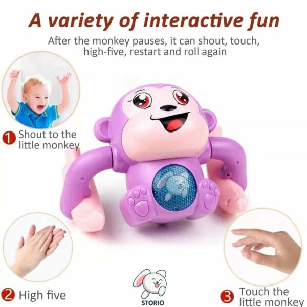 Dancing Monkey Musical Toy for Kids with Voice Control and Lights - Image 4