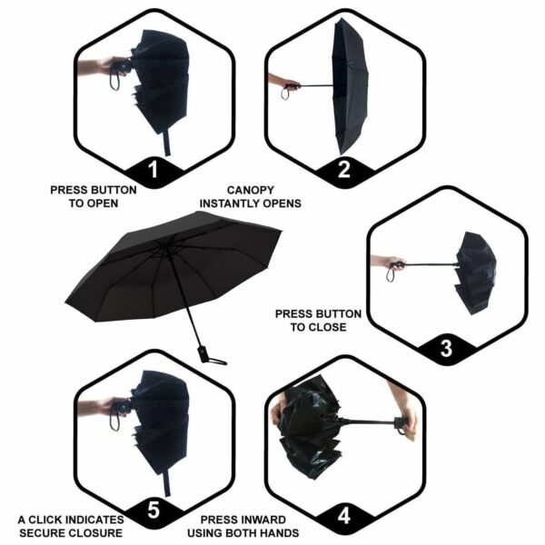 Windproof Compact Travel Umbrella - Automatic & Lightweight - Image 6