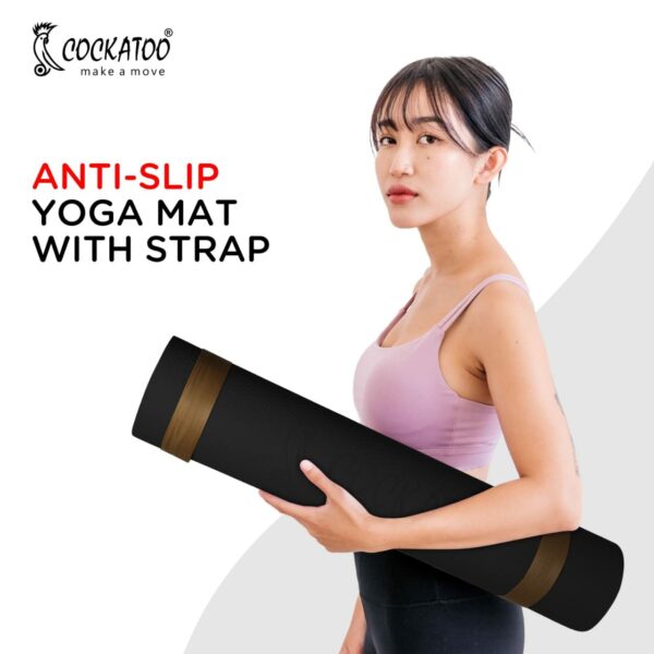 EVA Anti-Slip Yoga Mat for Home Gym - 4MM, Black - Image 3
