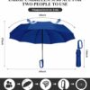 Compact Travel Umbrella with Carabiner Handle - Windproof & Waterproof