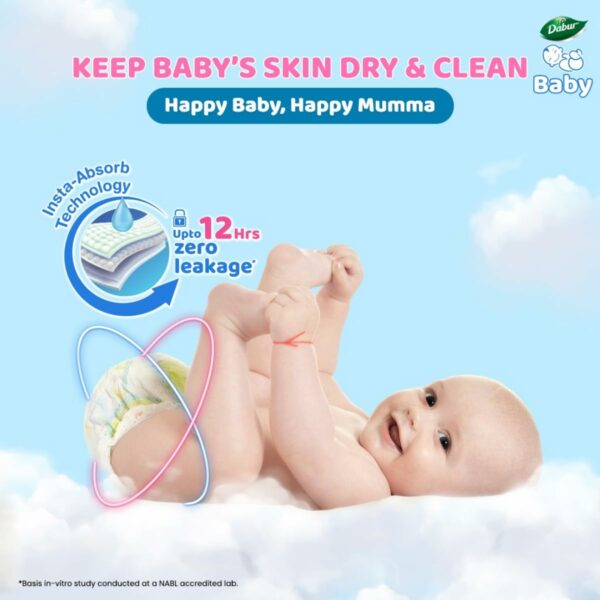 Dabur Baby Super Pants - Large 32 Pack with Natural Skin Protection - Image 5