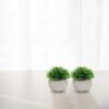2 Pcs Small Artificial Potted Plants for Home & Office Decor