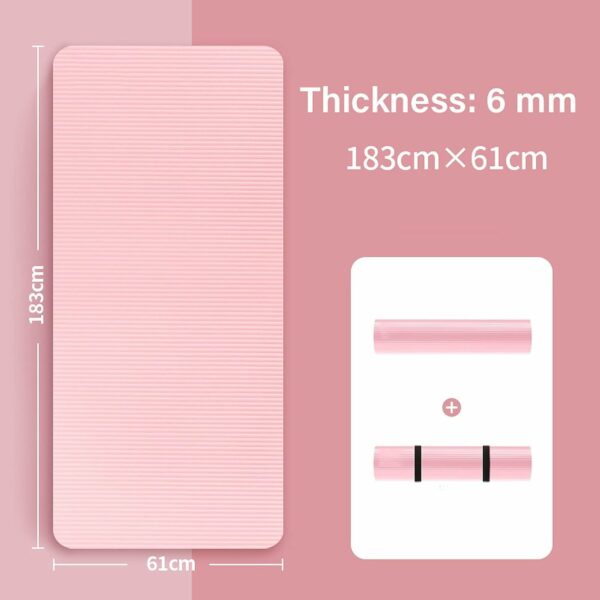 Eco-Friendly Anti-Slip Yoga Mat for Home & Gym - 6mm - Image 3