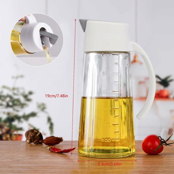 Borosilicate Glass Oil Dispenser with Measurement Marking - 1 Ltr - Image 2
