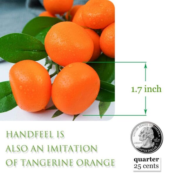Lifelike Artificial Mini Tangerines for Home and Party Decor - 3 pcs - Image 2