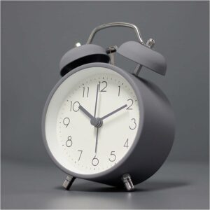 Vintage Twin Bell Alarm Clock with Night Light - Extra Loud
