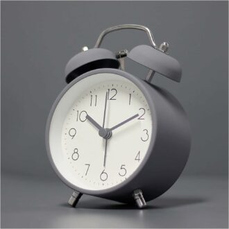 Vintage Twin Bell Alarm Clock with Night Light - Extra Loud
