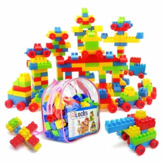 Educational Building Blocks for Kids - 110 Pcs Multicolor Set