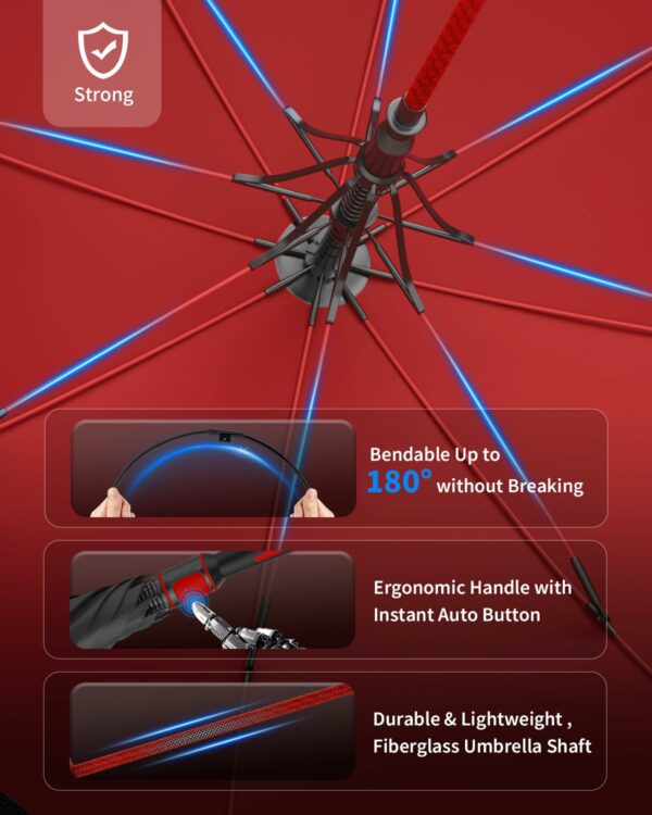 54 Inch Wind-Resistant Umbrella for 2-3 People - Auto Open - Image 4