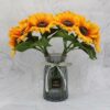 Artificial Sunflower Stick Bunch - 6 Heads Bouquet for Home Decor