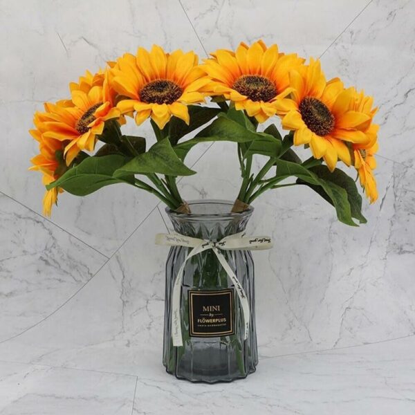 Artificial Sunflower Stick Bunch - 6 Heads Bouquet for Home Decor - Image 5