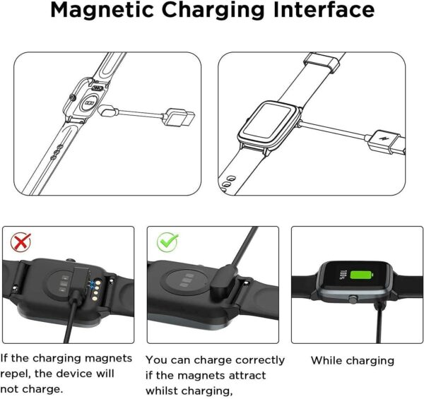 Magnetic USB Smartwatch Charger for Boat Xtend & Noise ColorFit - Image 4