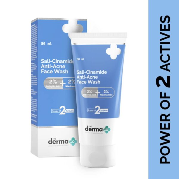 Sali-Cinamide Anti-Acne Face Wash with 2% Salicylic Acid & Niacinamide - 80 ml - Image 2