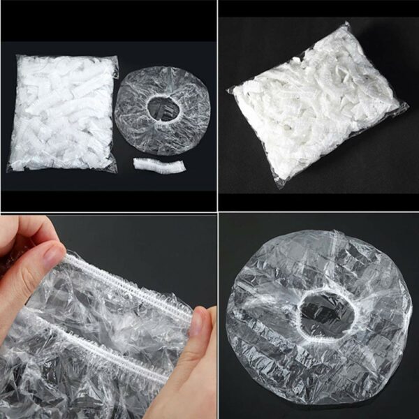 Reusable Waterproof Shower Cap - Pack of 50 for Men & Women - Image 3