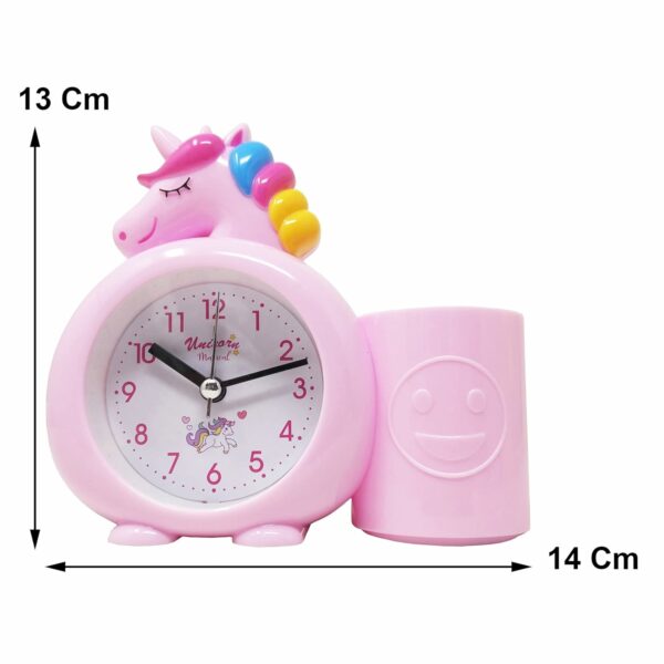 Unicorn Alarm Clock with Pen Holder for Kids - Loud Bell - Image 5