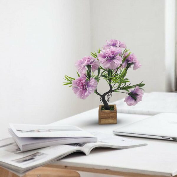 Artificial Flower Bonsai Tree with Wooden Pot for Indoor D?cor - Image 6