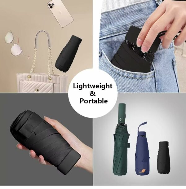 Compact UV Protection Travel Umbrella for Sun & Rain - Image 6