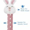 Bunny Face Rattle Soft Toy for Babies - Interactive Sounds, Pink
