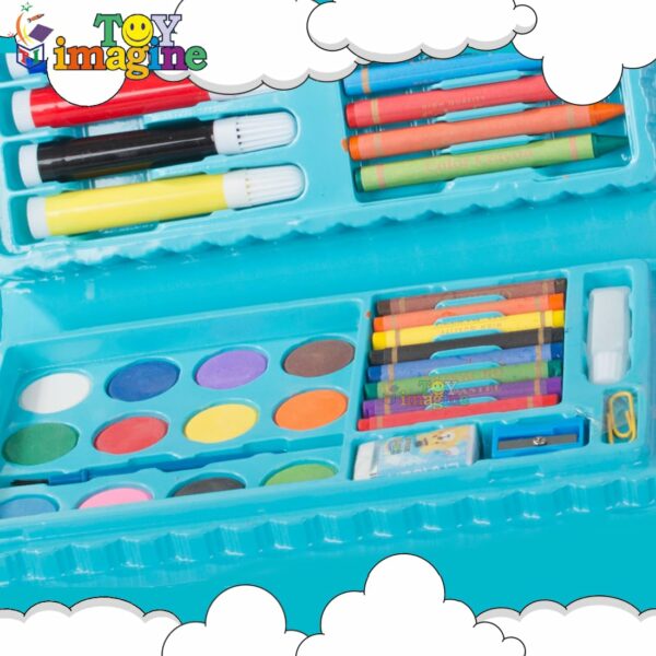 Kids Drawing Art Set - Portable Crayon & Water Paint Kit - Image 6