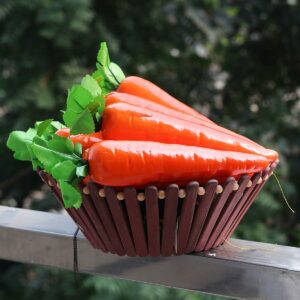 Glossy Artificial Carrot Decoration - Pack of 2 for Home & Office