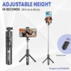 Bluetooth Extendable Selfie Stick with Tripod and Remote