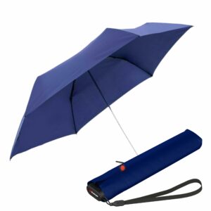 Compact Windproof Travel Umbrella - 90cm Canopy, Manual Open