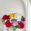 10 Multicolor Artificial Rose Flower Sticks for Home Decor