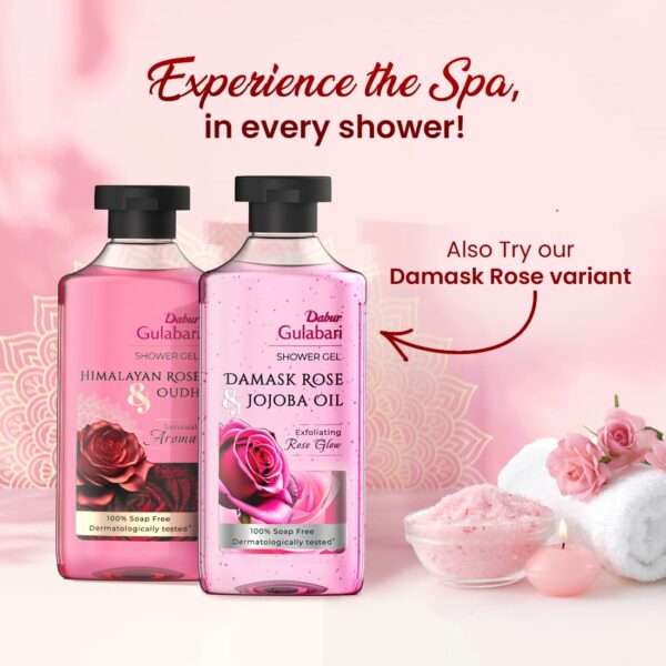 Dabur Gulabari Shower Gel - Himalayan Rose & Oudh 250ml - Image 6