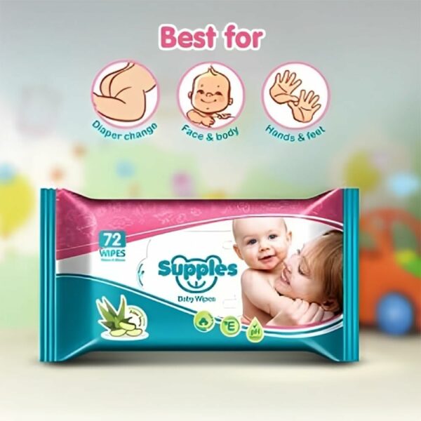 Baby Wet Wipes - 432 Count, Aloe Vera & Vitamin E, Alcohol-Free - Image 4