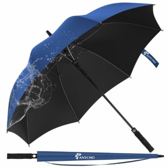 60 Inch Windproof Golf Umbrella - Auto Open, Waterproof, UV Protection