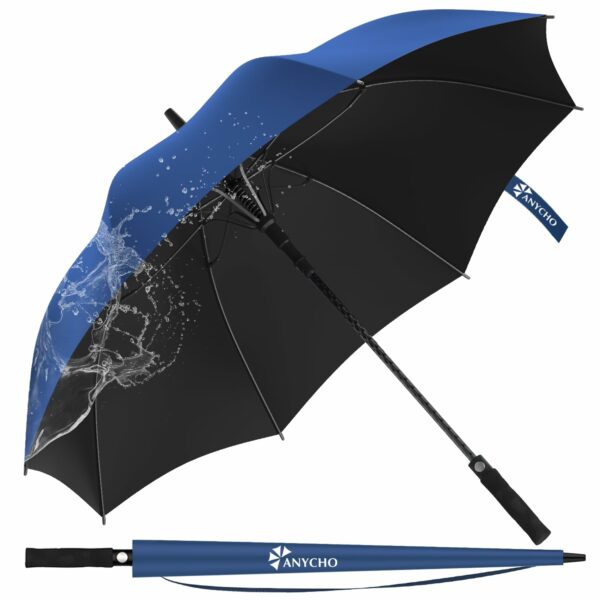 60 Inch Windproof Golf Umbrella - Auto Open, Waterproof, UV Protection