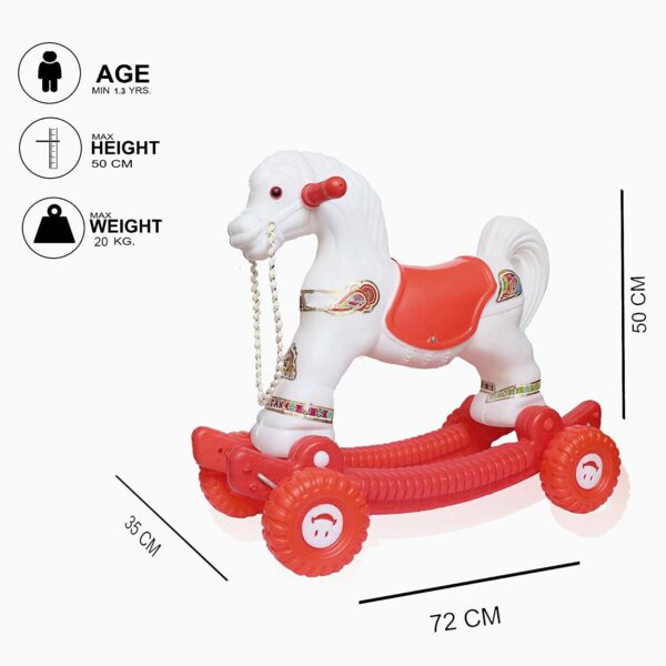 2 in 1 Baby Horse Rider Rocker for Kids 1-3 Years - Image 5