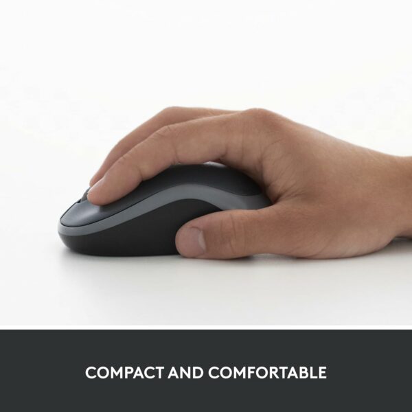 Logitech M186 Wireless Mouse - 2.4GHz, 1000 DPI, Ambidextrous - Image 5