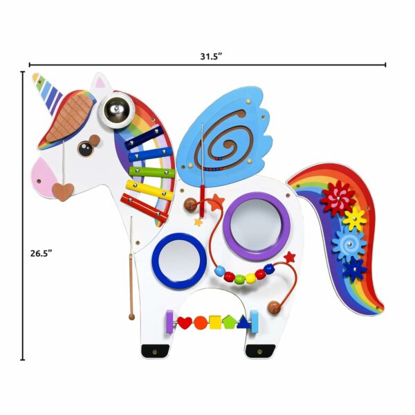 Unicorn Montessori Activity Wall Panel Toy for Kids - Image 3
