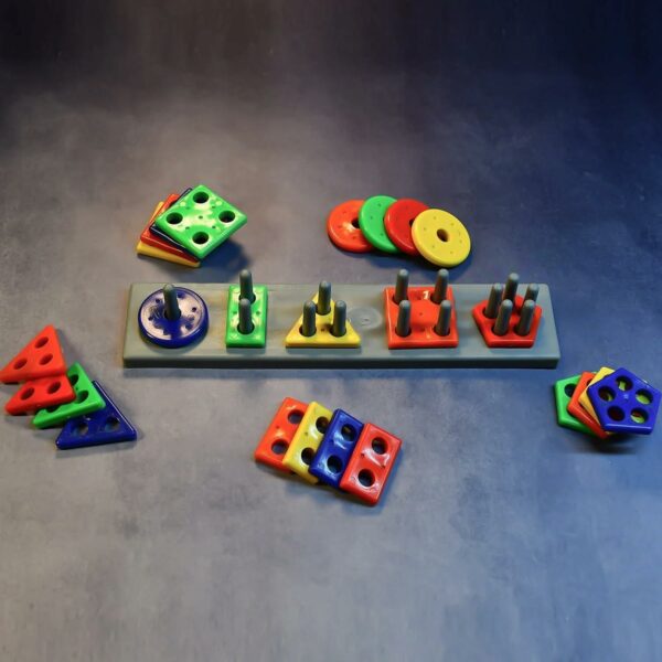 Montessori Learning Blocks for Toddlers - 20 Colorful Shapes - Image 2