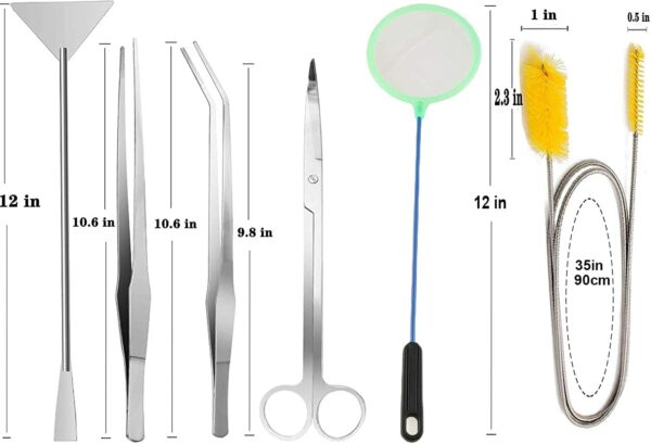 7 in 1 Stainless Steel Aquarium Plant Tools Kit - Rust Resistant - Image 5