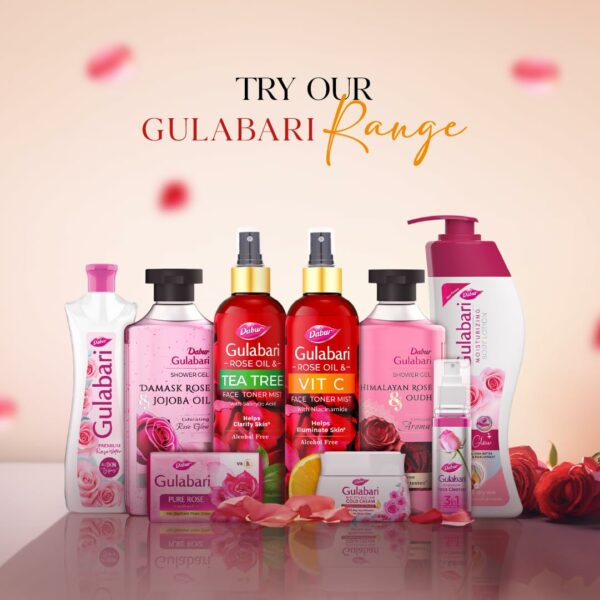 Gulabari Rose Oil & Vitamin C Toner Mist - 200ml | Brightens Skin, Tightens Pores, Alcohol Free - Image 2