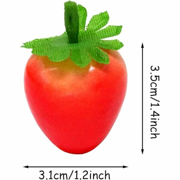 Set of 20 Realistic Artificial Mini Strawberry Fruits for Decor - Image 2
