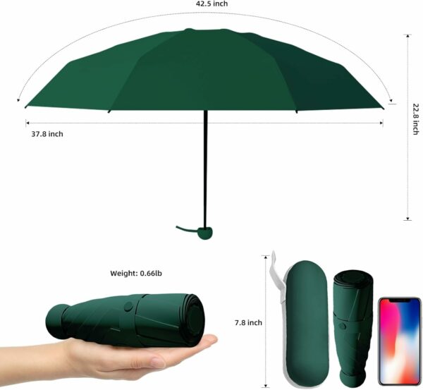 Compact Windproof UV Umbrella for Travel - Waterproof & Durable - Image 2