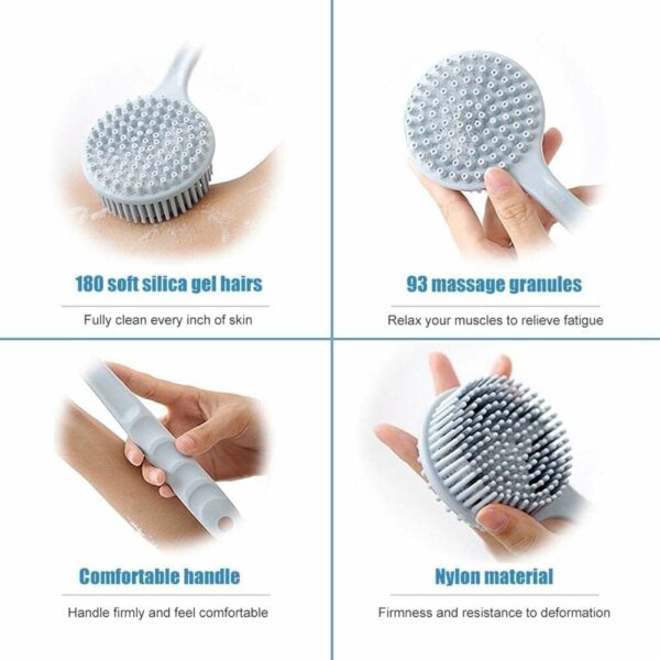 Premium Silicone Back Scrubber with Long Handle for Easy Cleaning - Image 6