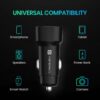 80W Dual Output Fast Car Charger with Type-C PD & USB