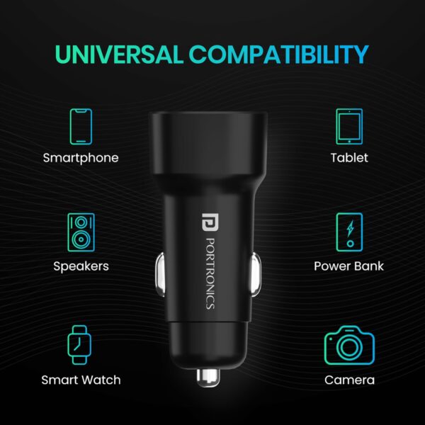 80W Dual Output Fast Car Charger with Type-C PD & USB - Image 4