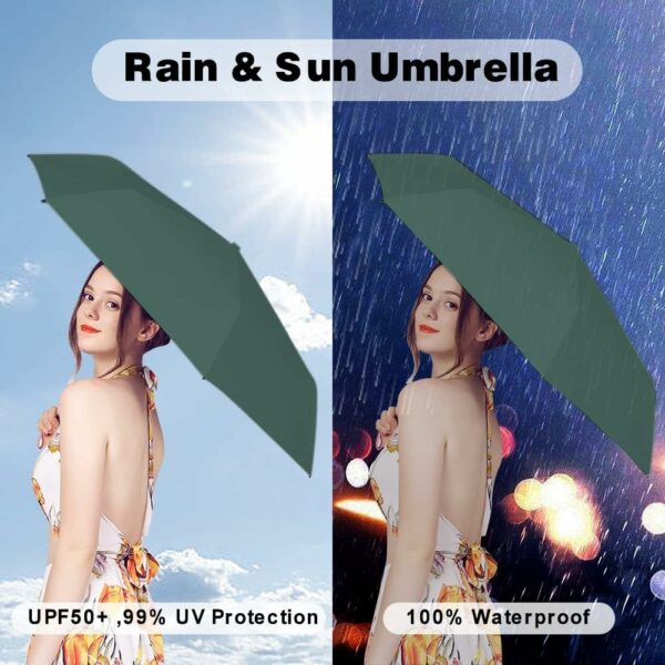 Compact Travel Umbrella - Lightweight, Windproof, UV Protection - Image 6