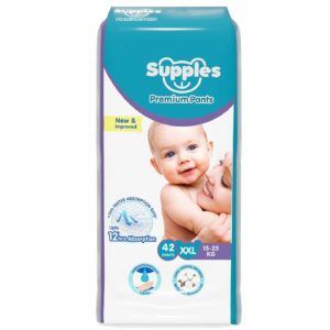 Premium Baby Diaper Pants - XXL, 42 Count, 12 Hrs Absorption